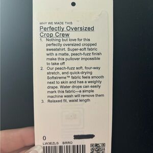 Lululemon Perfectly Oversized Cropped Crew